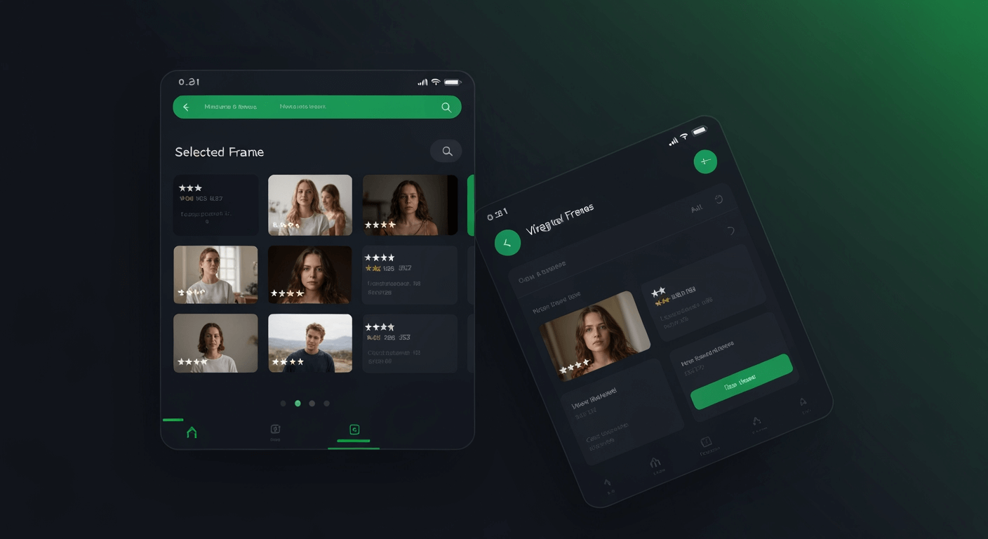AI-powered frame selection interface